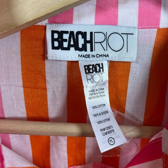 Beach Riot Alexa Top Size Large Petite Sunset Stripes Coverup Beach Vacation - Picture 4 of 10